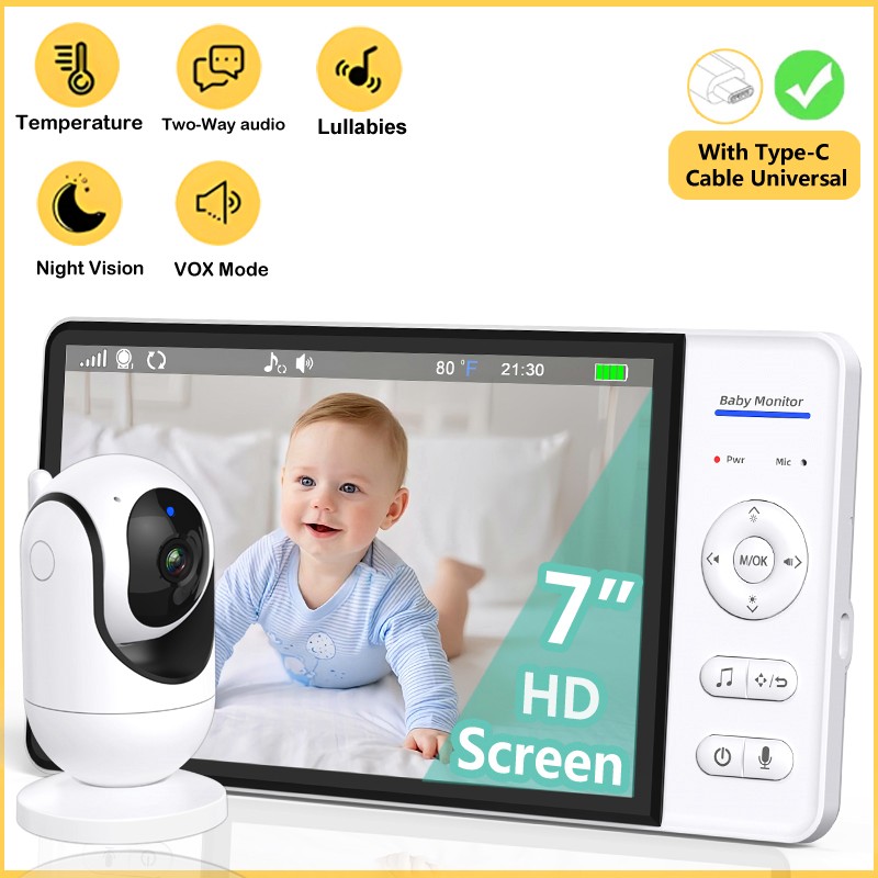 No WiFi 7 Inch Baby Monitor 2- - огляд і ціна Baby Products Video