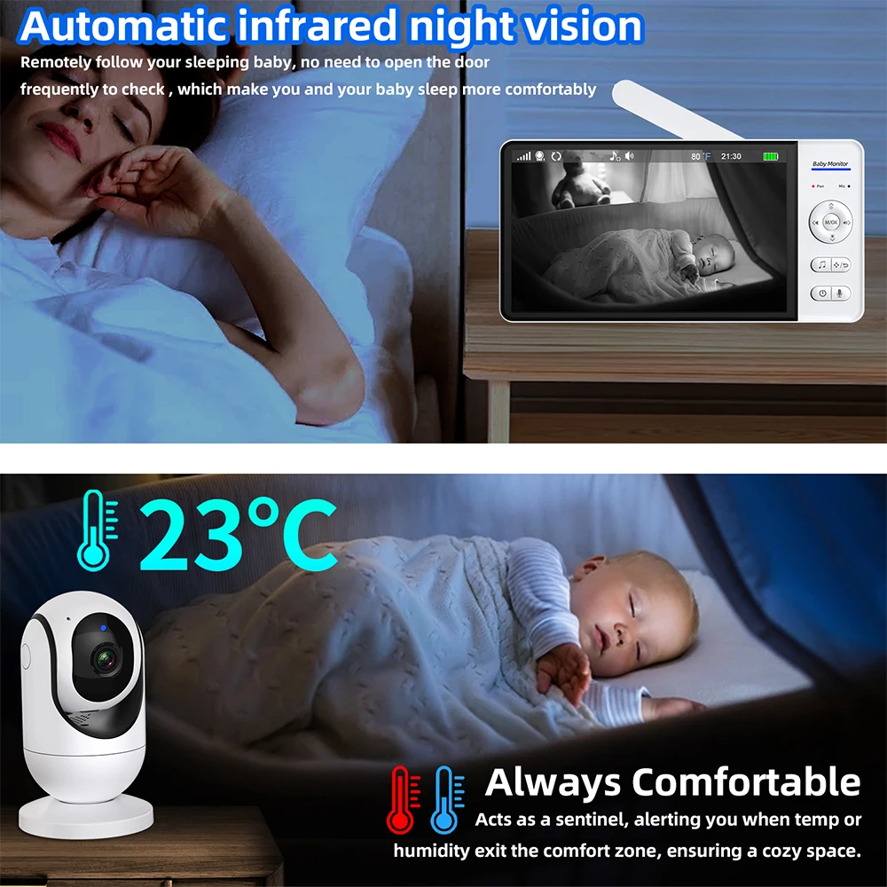 No WiFi 7 Inch Baby Monitor 2- - огляд і ціна Baby Products Video