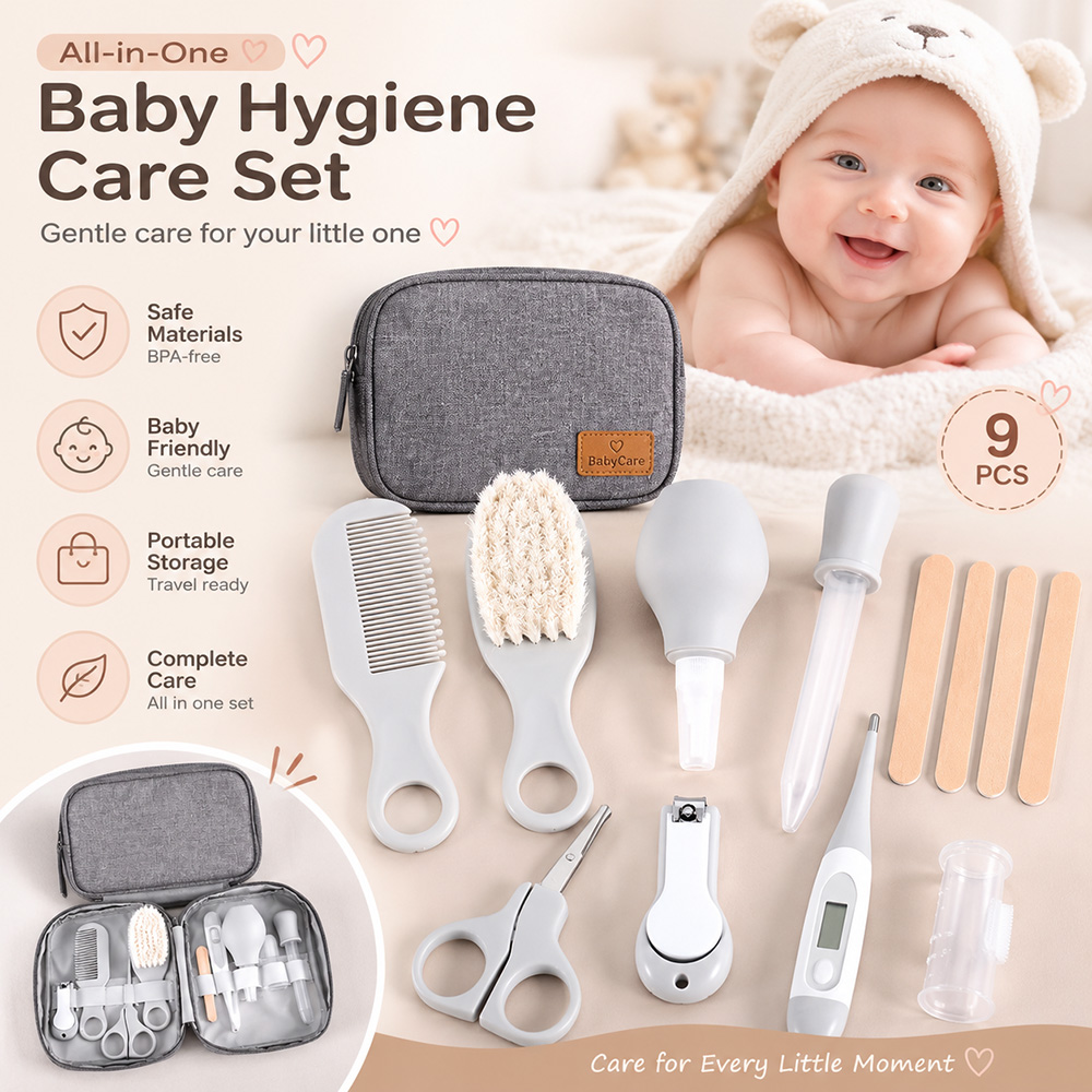 Baby Grooming Kit 9PCS Newborn - огляд і ціна Baby Products Essentials