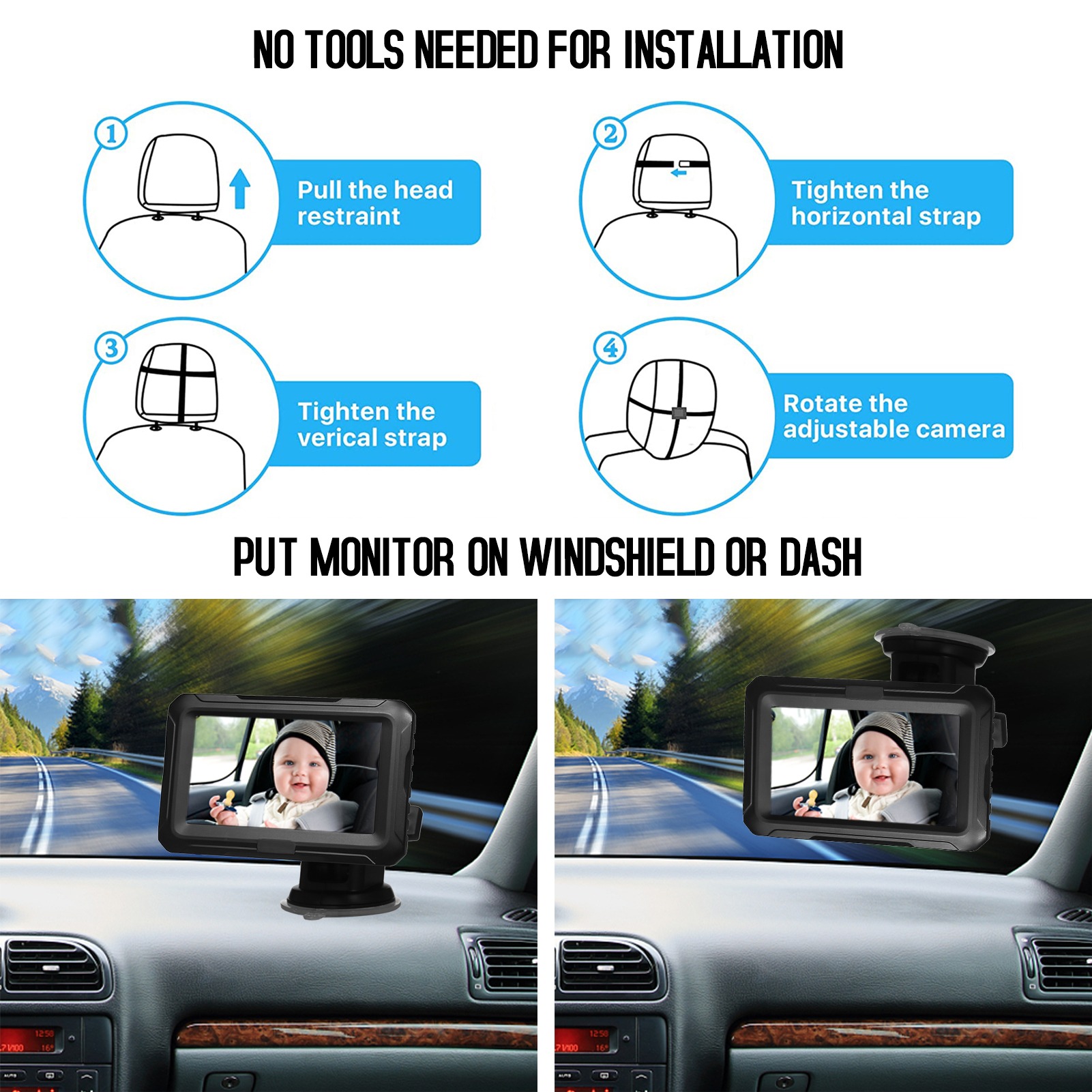 1080P Baby Car Mirror with 4.3 - огляд і ціна Baby Products Video