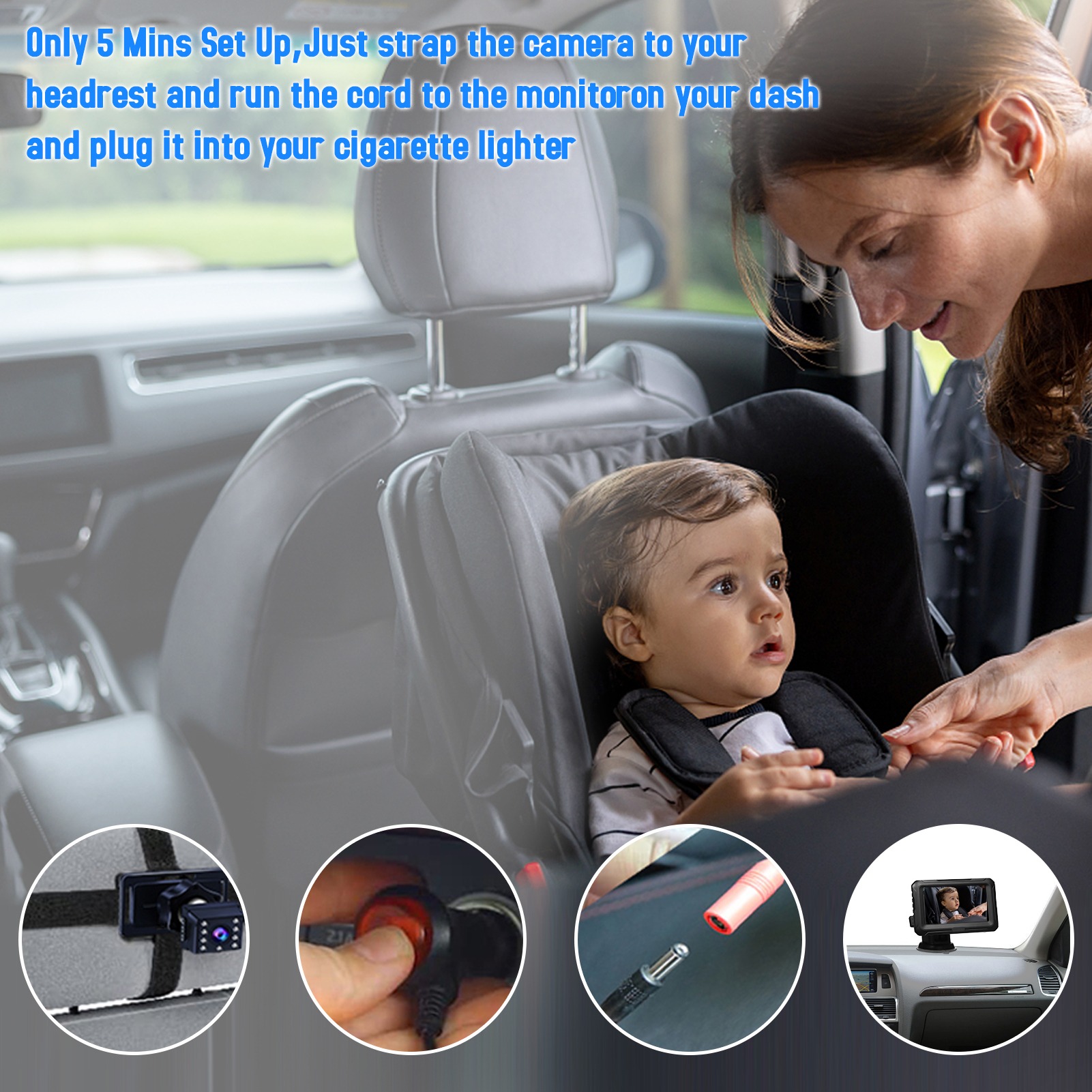 1080P Baby Car Mirror with 4.3 - огляд і ціна Baby Products Video