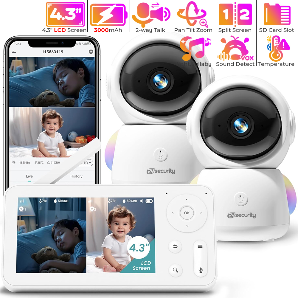 2K Baby Monitor with 2 Cameras - огляд і ціна Baby Products Video