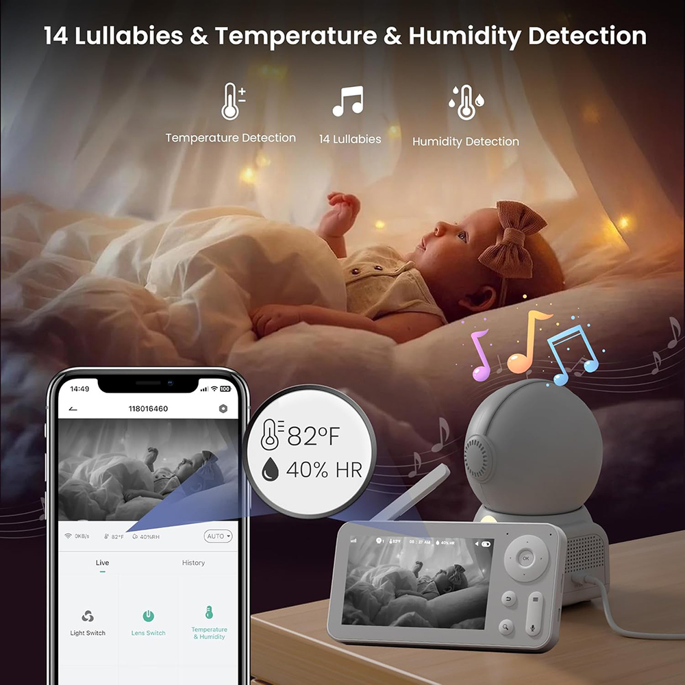 2K Baby Monitor with 2 Cameras - огляд і ціна Baby Products Video